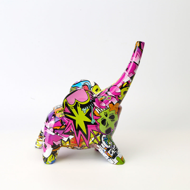 Colorful Small Elephant Sculpture - HOMYEA