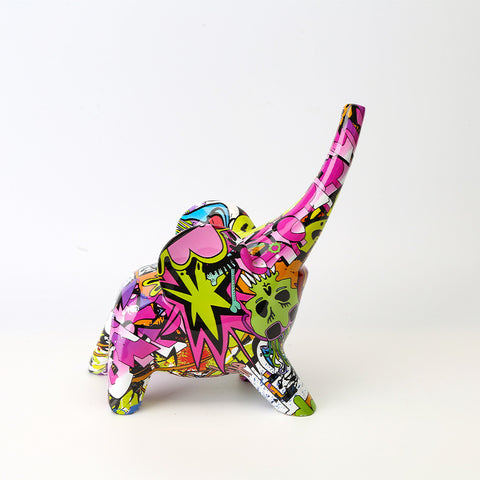 Colorful Small Elephant Sculpture - HOMYEA