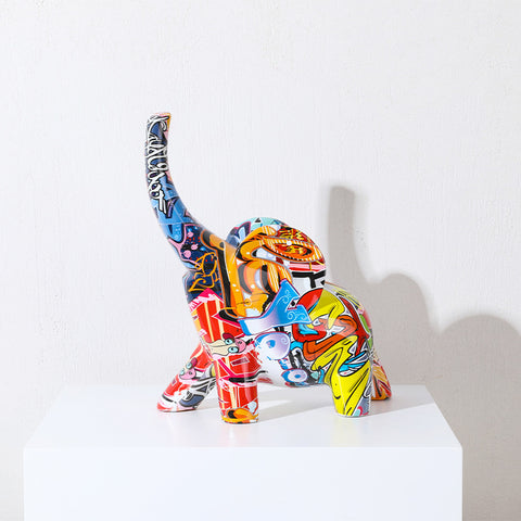 Colorful Small Elephant Sculpture - HOMYEA