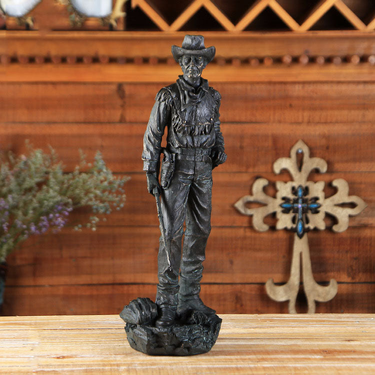 Cowboy Sculpture Decor Objects - HOMYEA