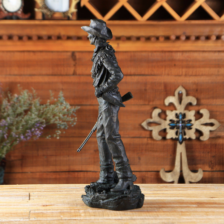 Cowboy Sculpture Decor Objects - HOMYEA