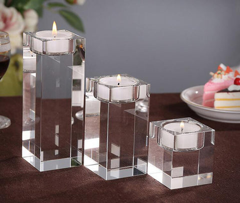 K9 Crystal Candle Holders - HOMYEA