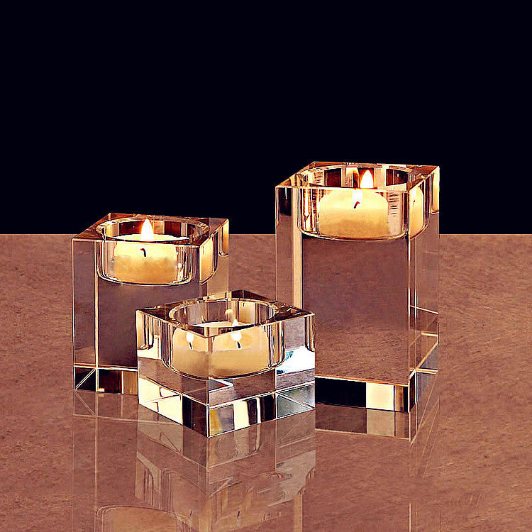 K9 Crystal Candle Holders - HOMYEA