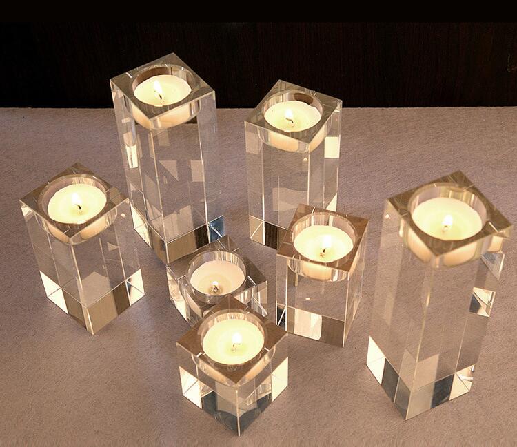 K9 Crystal Candle Holders - HOMYEA