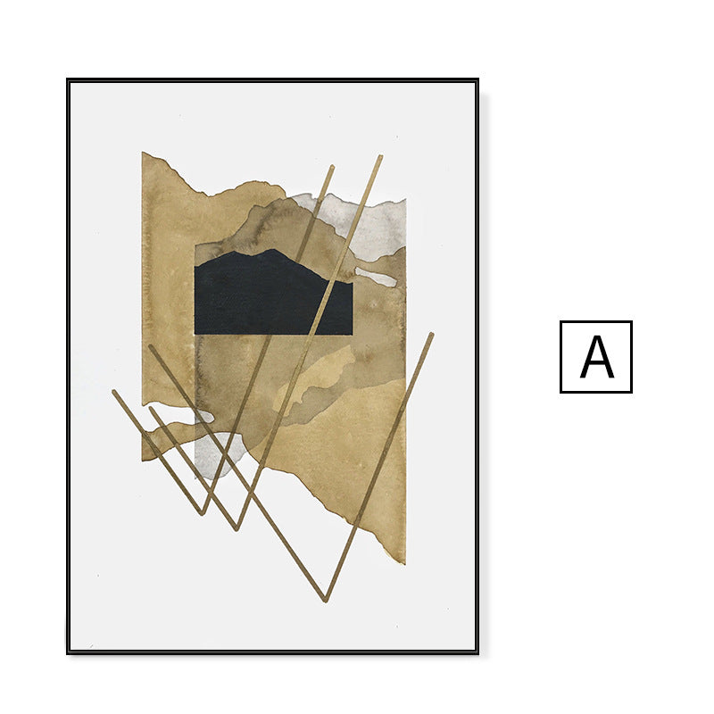 Golden Abstract Wall Art - HOMYEA