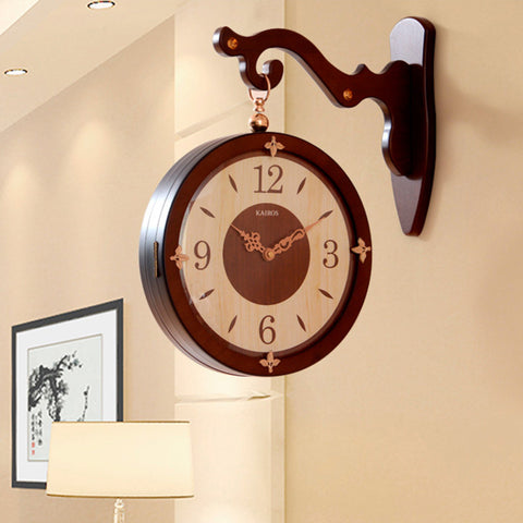 Double-sided Simple Wall Clock - HOMYEA