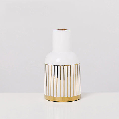 Simplicity Geometric Ceramic Vase - HOMYEA