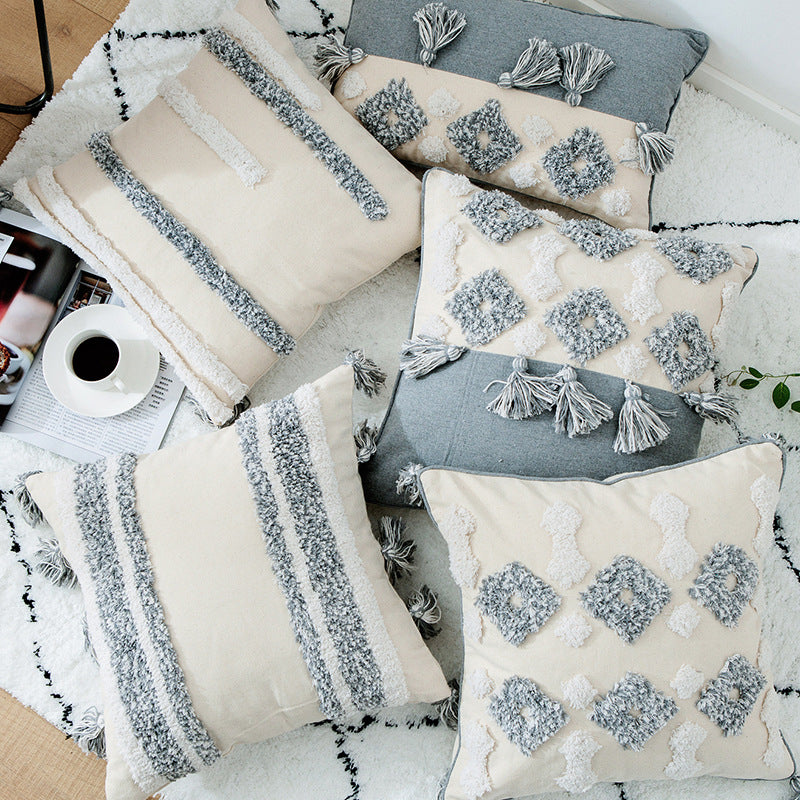 Cute Square Cotton Pillows - HOMYEA