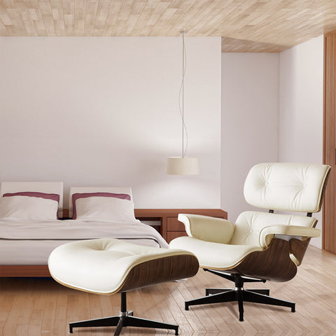 Eames Light Walnut Lounge Chair Office Chair- Only Available for Buyers in USA - HOMYEA