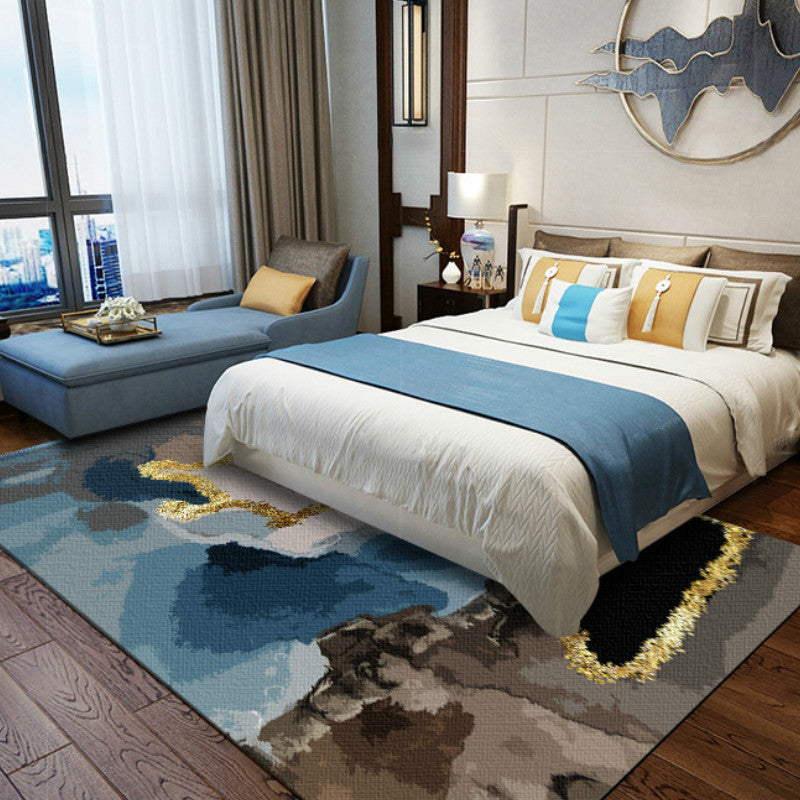 Ink Rectangular Rugs - HOMYEA