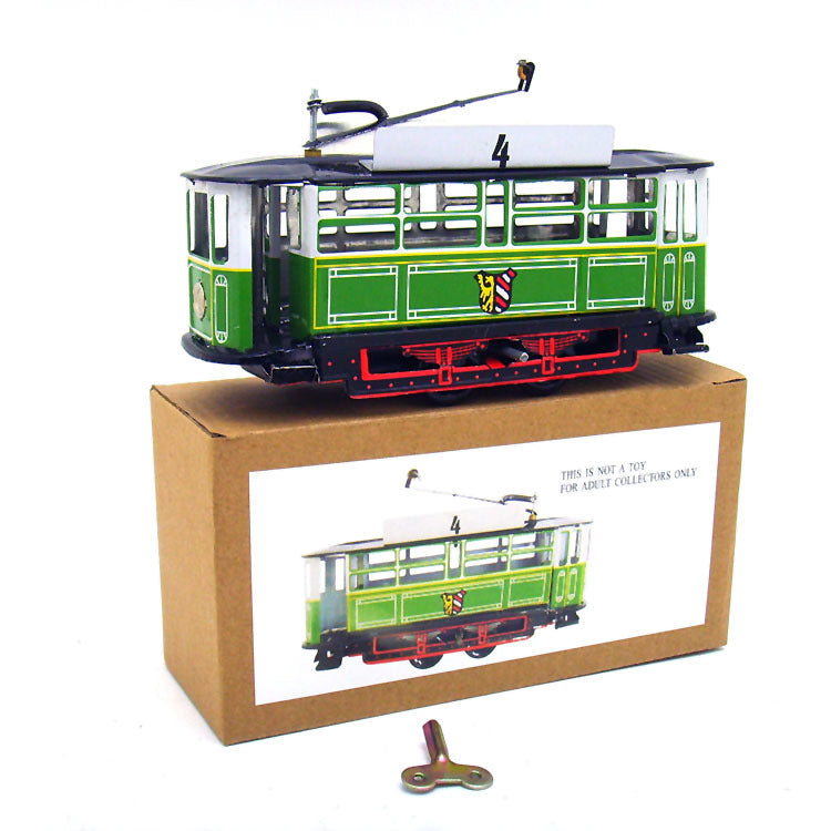 Retro Nostalgic Tram Tin Wind-up Toy - HOMYEA