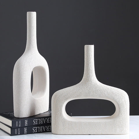 Minimalist Ceramic Granular Vases - HOMYEA