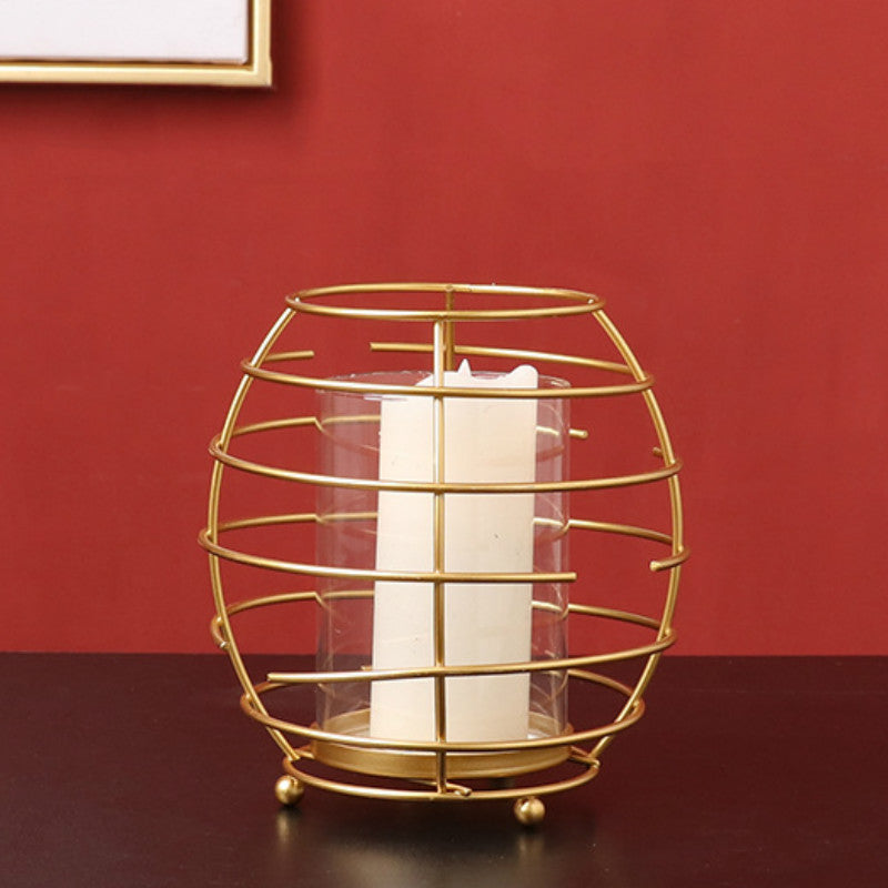 Geometric Metal Candle Holder - HOMYEA