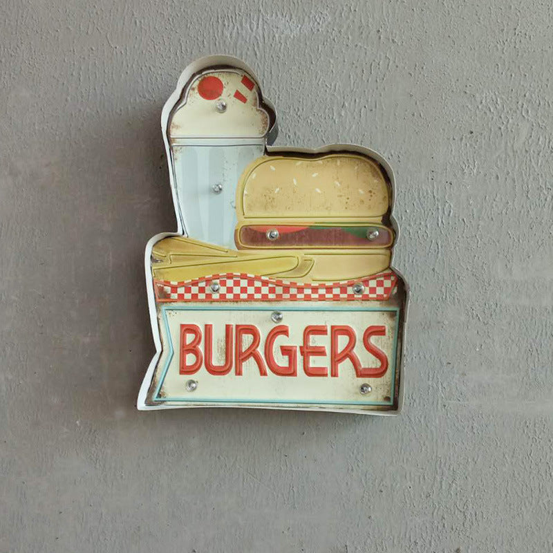 Retro Burger LED Lights - HOMYEA