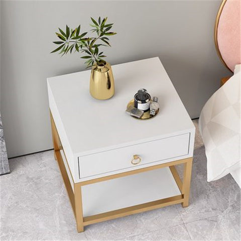 Modern Simple Wooden Nightstand - HOMYEA