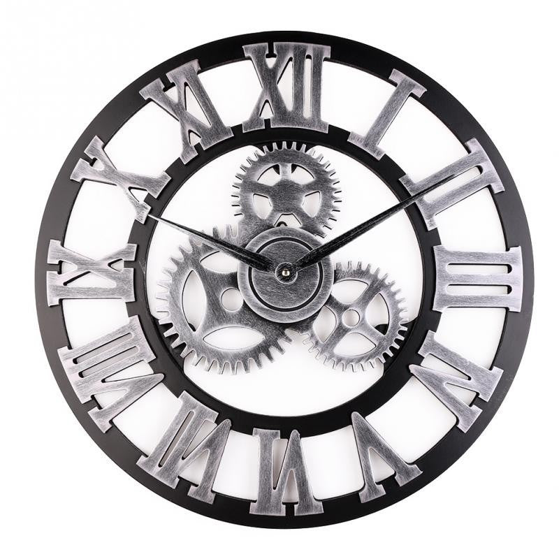 Roman Gear Clock Wall Clock - HOMYEA