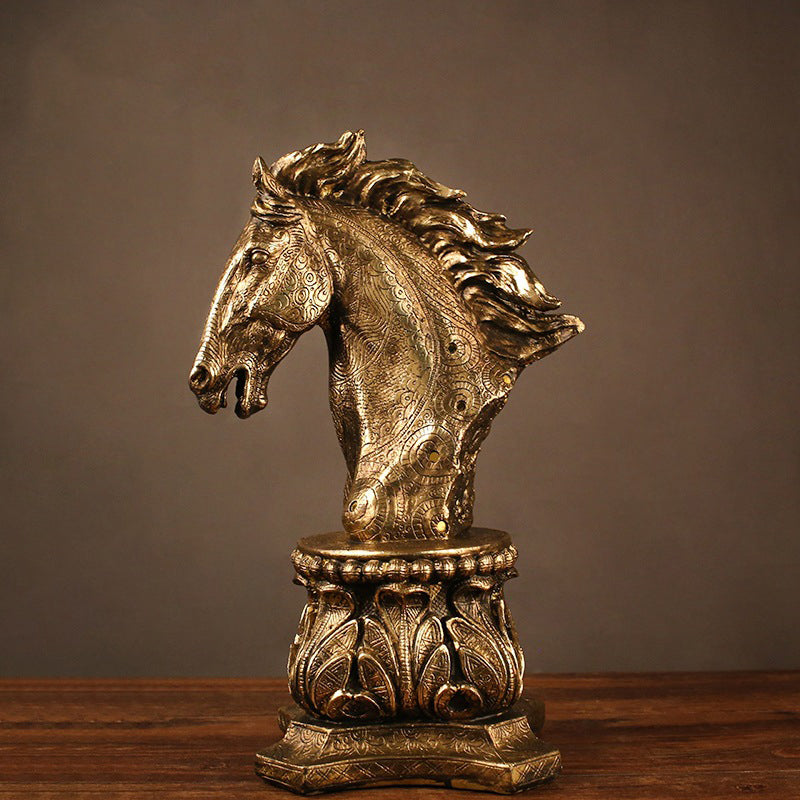 Horse-Shaped Resin Statues - HOMYEA