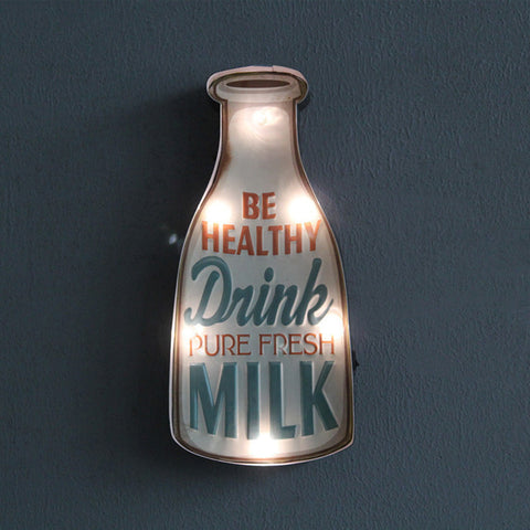 Metal Milk Bottle LED Lights - HOMYEA