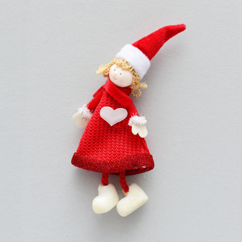 Red Angel Girl Christmas Pendant - HOMYEA