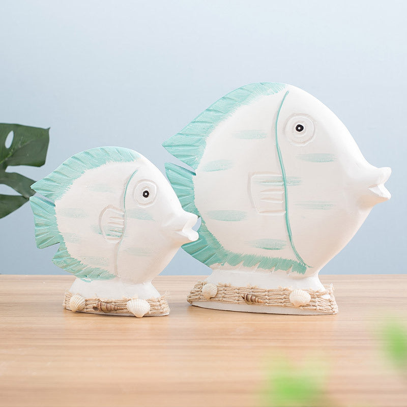 Painted Wooden Kiss Fish-A Set - HOMYEA