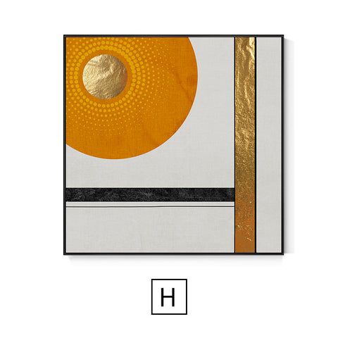 Orange Abstract Wall Art - HOMYEA