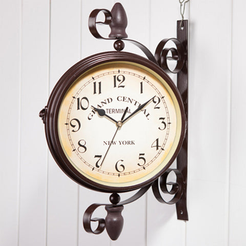 Classical Double Faced Wall Clock - HOMYEA