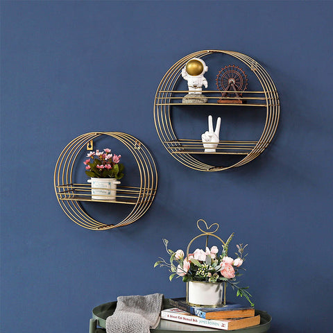 Modern Simple Iron Wall Shelf - HOMYEA