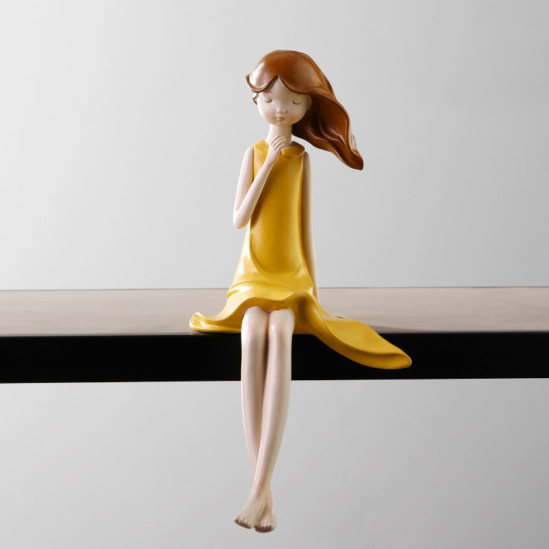 Girl Resin Sculpture - HOMYEA