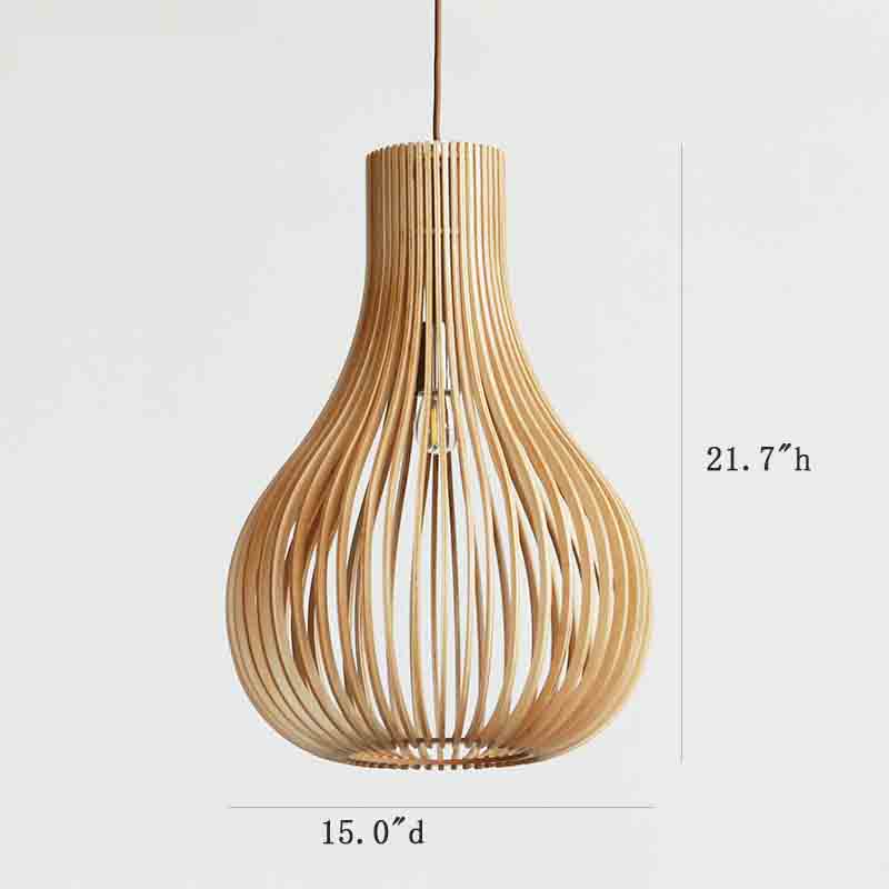 Dining Room Wooden Dripping Pendants - HOMYEA