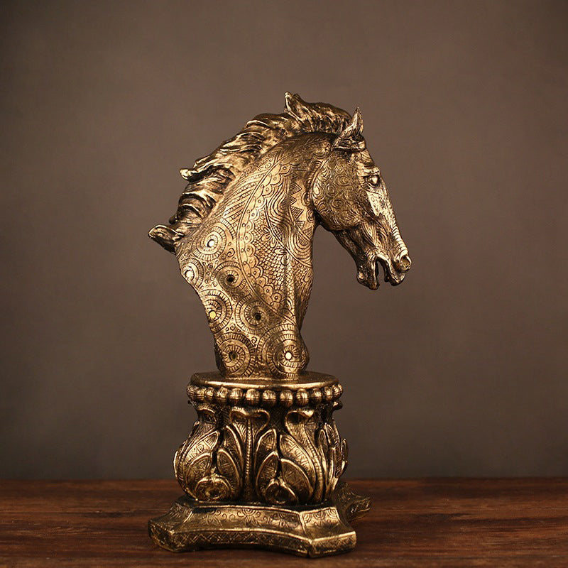 Horse-Shaped Resin Statues - HOMYEA