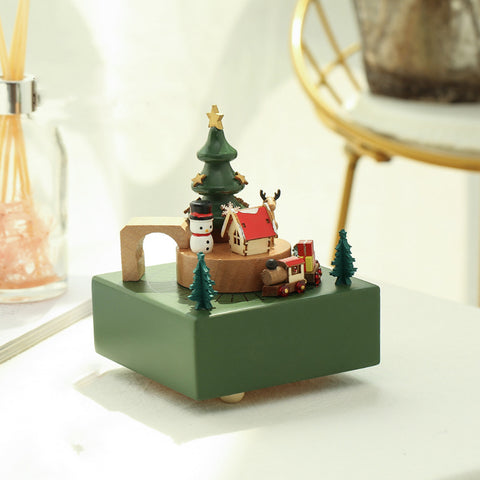 Christmas Wooden Music Box - HOMYEA