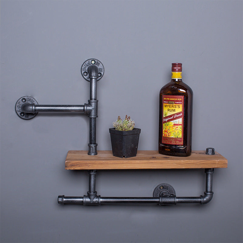 Solid Wood Clapboard Water Pipe Bookshelf - HOMYEA