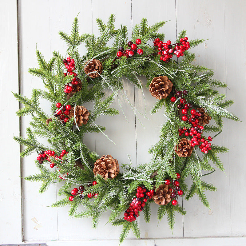 Christmas Handmade Wreath Rattan - HOMYEA