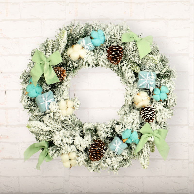 Christmas Green Wool Garland - HOMYEA