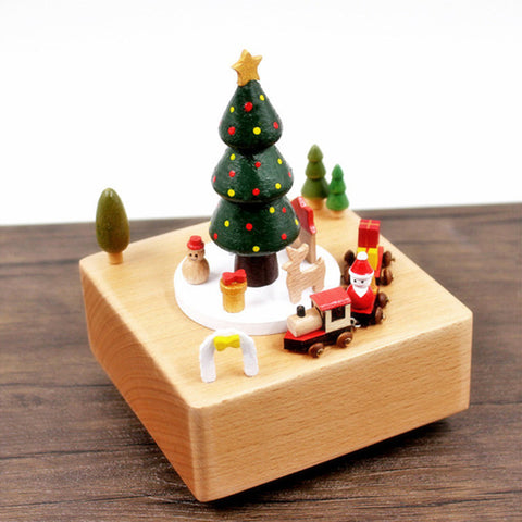 Christmas Solid Wood Music Boxes - HOMYEA