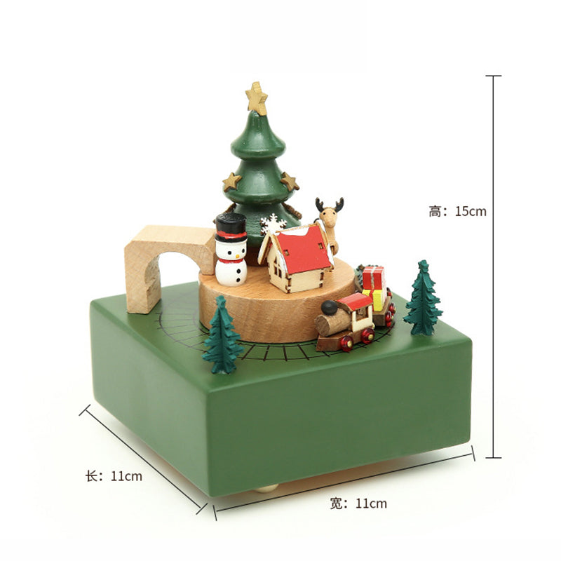 Christmas Wooden Music Box - HOMYEA