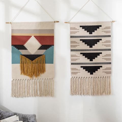 Bohemian Hand Woven Tassels Tapestries - HOMYEA