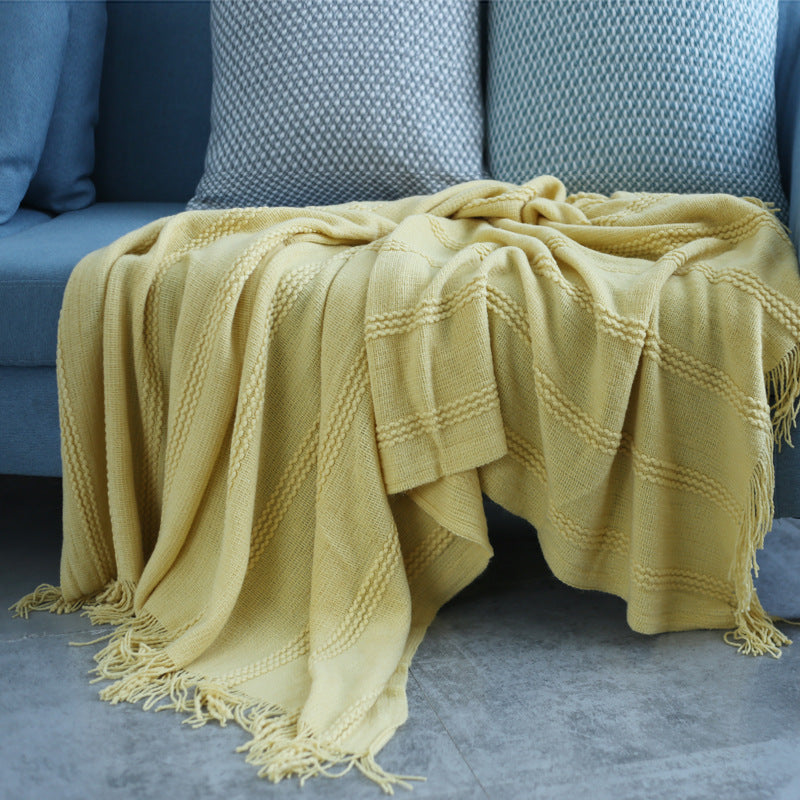 Fringe Lace Warm Blanket - HOMYEA