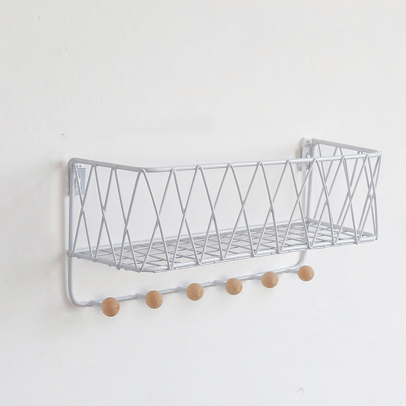 Iron Grid Wall Shelves - HOMYEA