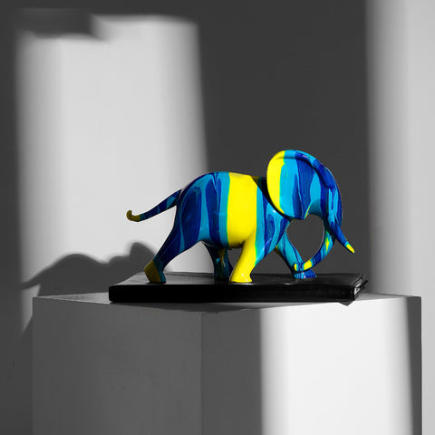 A Pair of Nordic Art Elephant Resin Crafts - HOMYEA