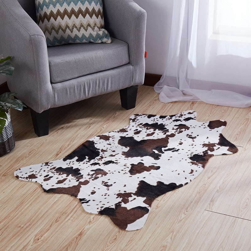 Cow Patterned Polyester Rugs - HOMYEA