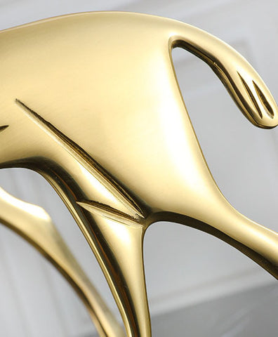 Golden Horse Sculpture - HOMYEA