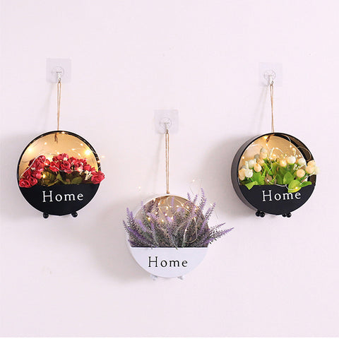 Iron Circular Wall Vases - HOMYEA