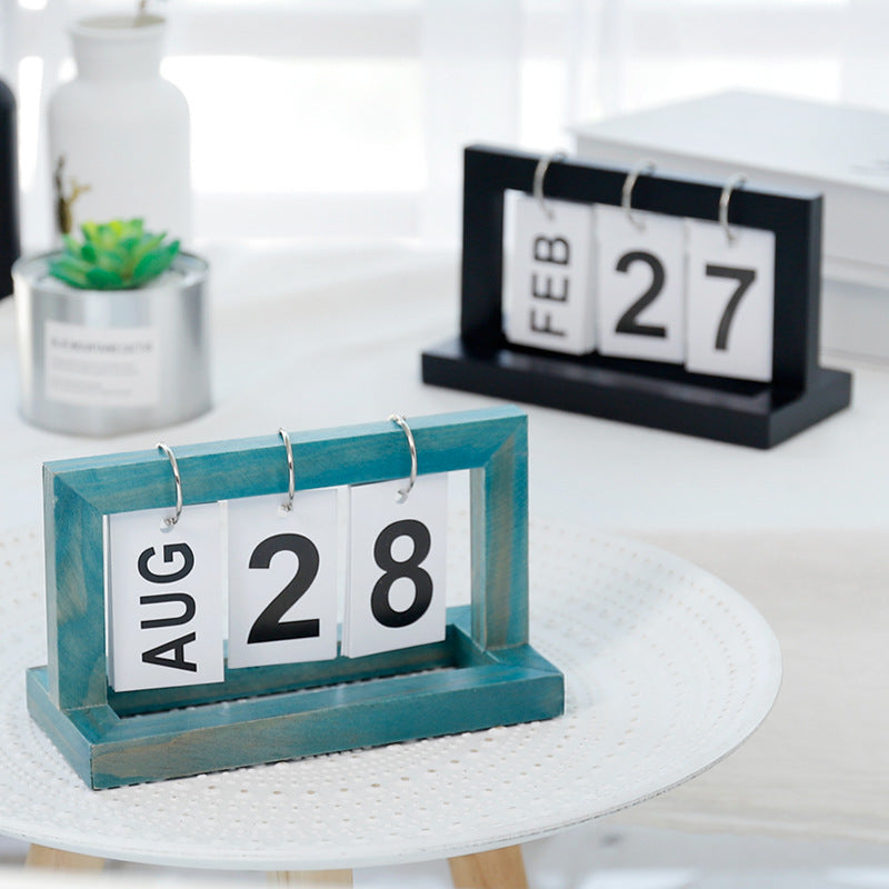 Wooden Page-turning Calendar - HOMYEA