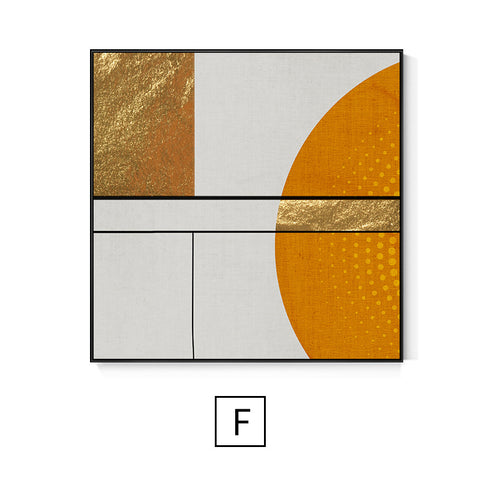 Orange Abstract Wall Art - HOMYEA