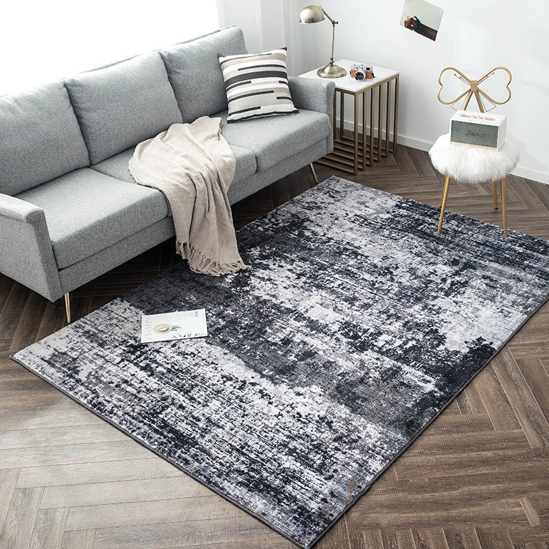 Ink Rectangular Polyester Rugs - HOMYEA