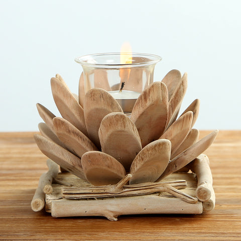 Home Handmade Design Lotus Shape Candle Holder - HOMYEA