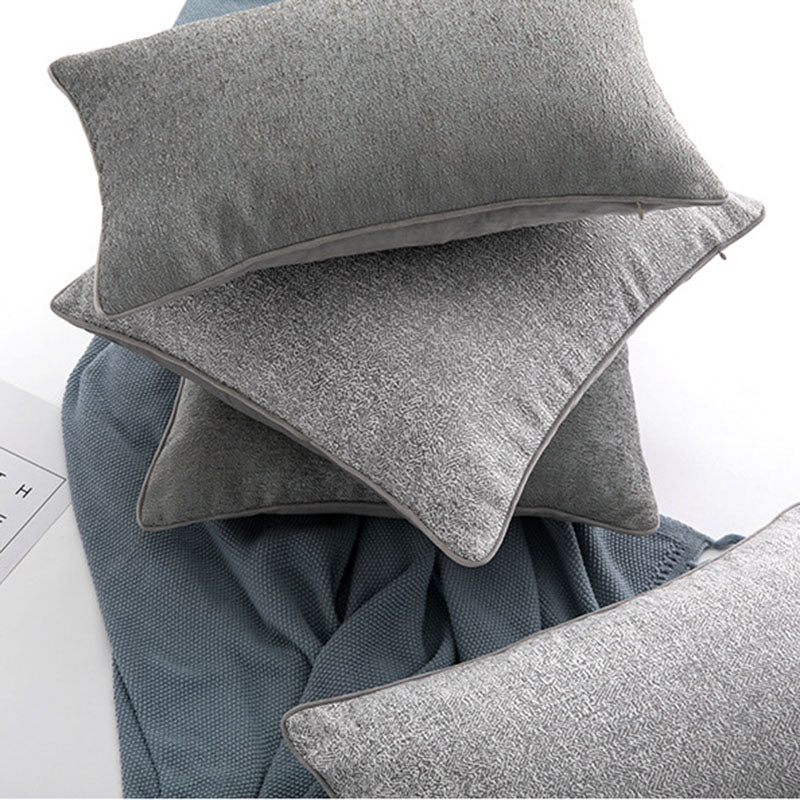 Gray Square Pillow Cover - HOMYEA