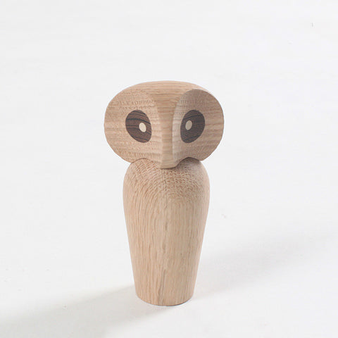 Wood Owl Sculpture - HOMYEA