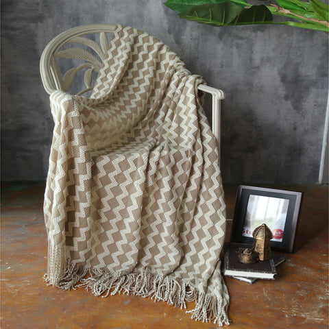 Stripe Rectangle Blanket - HOMYEA